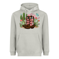 Moon Dust cowboy boots with cactus Heavyweight Hoodie - MaliasSmallBusiness