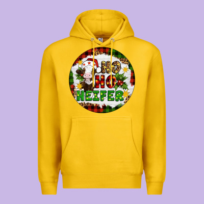 Christmas Ho Ho Heifer Premium Hoodie Designed By Artiststas