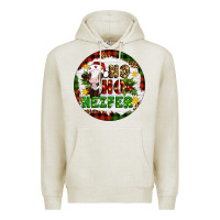 Oatmeal Heather Christmas ho ho heifer Premium Hoodie - Artiststas