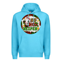 Ocean Blue Christmas ho ho heifer Premium Hoodie - Artiststas