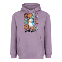 Lavender cozy season snowman Heavyweight Hoodie - MaliasSmallBusiness