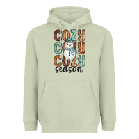 Matcha cozy season snowman Heavyweight Hoodie - MaliasSmallBusiness