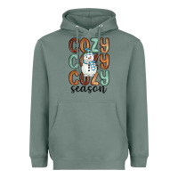 Sage cozy season snowman Heavyweight Hoodie - MaliasSmallBusiness