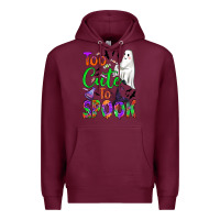 Burgundy too cute to spook Premium Hoodie - BundleAndBundleShop