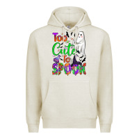 Oatmeal Heather too cute to spook Premium Hoodie - BundleAndBundleShop