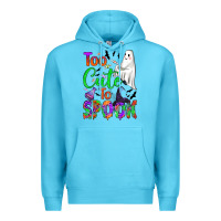 Ocean Blue too cute to spook Premium Hoodie - BundleAndBundleShop