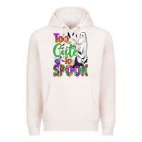 Pale Pink too cute to spook Premium Hoodie - BundleAndBundleShop