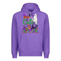 Purple too cute to spook Premium Hoodie - BundleAndBundleShop