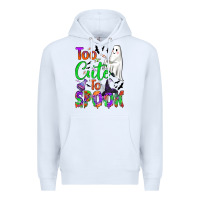 White too cute to spook Premium Hoodie - BundleAndBundleShop