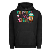 Pigment Black nurse coffee repeat Urban Hoodie - Jasminsmagicworld