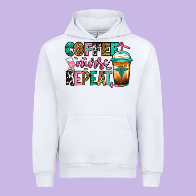 Nurse Coffee Repeat Urban Hoodie Designed By Jasminsmagicworld