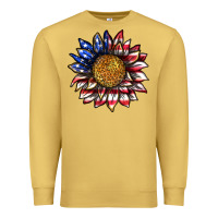 Antique Gold 4th of july sunflower Premium Sweatshirt - texasbilliewilder