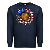 Navy 4th of july sunflower Premium Sweatshirt - texasbilliewilder