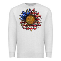 Oatmeal Heather 4th of july sunflower Premium Sweatshirt - texasbilliewilder