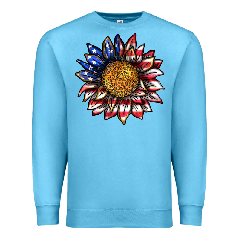 4th Of July Sunflower Premium Sweatshirt by texasbilliewilder | Teevron