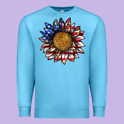 Premium Sweatshirt 4th of july sunflower