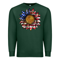 Sports Green 4th of july sunflower Premium Sweatshirt - texasbilliewilder