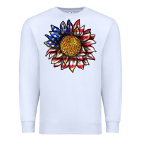 White 4th of july sunflower Premium Sweatshirt - texasbilliewilder