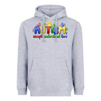 Heather Grey autism accept understand love Heavyweight Hoodie - MaliasSmallBusiness