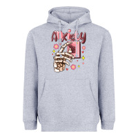 Heather Grey anxiety skeleton hand Heavyweight Hoodie - MaliasSmallBusiness