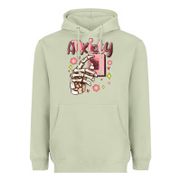 Matcha anxiety skeleton hand Heavyweight Hoodie - MaliasSmallBusiness