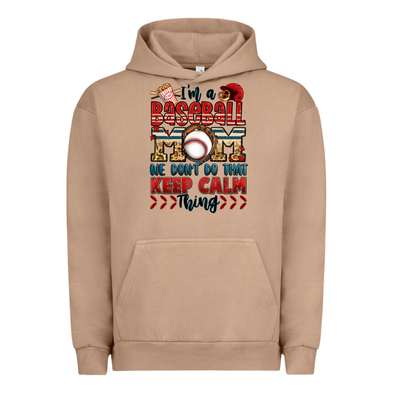 I'm A Baseball Mom We Don't Do That Keep Calm Thin Urban Hoodie by Jasminsmagicworld | Teevron