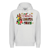 Dove Grey i believe in santa paws Premium Hoodie - AdoDesignShop