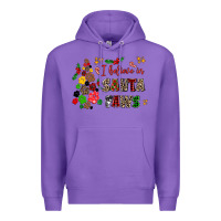 Purple i believe in santa paws Premium Hoodie - AdoDesignShop