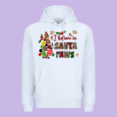 I Believe In Santa Paws Premium Hoodie Designed By Adodesignshop