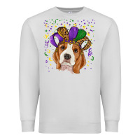 Dove Grey mardi gras beagle Premium Sweatshirt - RanaPortraitStore