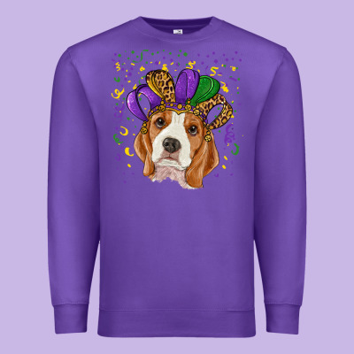 Premium Sweatshirt mardi gras beagle
