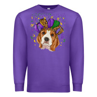Purple mardi gras beagle Premium Sweatshirt - RanaPortraitStore