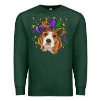Sports Green mardi gras beagle Premium Sweatshirt - RanaPortraitStore