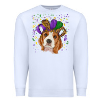 White mardi gras beagle Premium Sweatshirt - RanaPortraitStore