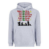 Heather Grey jesus and family belive like mary Heavyweight Hoodie - MaliasSmallBusiness
