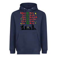 Navy jesus and family belive like mary Heavyweight Hoodie - MaliasSmallBusiness