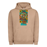 Pigment Burro i hate everyone but coffee helps western skeleton coffee sunflowers 12 Urban Hoodie - Artiststas