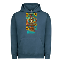 Pigment Midnight Navy i hate everyone but coffee helps western skeleton coffee sunflowers 12 Urban Hoodie - Artiststas