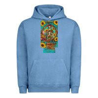 Pigment Pebble Blue i hate everyone but coffee helps western skeleton coffee sunflowers 12 Urban Hoodie - Artiststas
