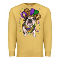 Antique Gold mardi gras hat  english bulldog Premium Sweatshirt - RanaPortraitStore
