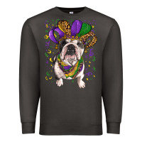 Smoke mardi gras hat  english bulldog Premium Sweatshirt - RanaPortraitStore