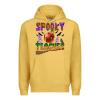Antique Gold spooky teacher Premium Hoodie - BundleAndBundleShop