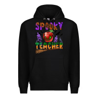 Black spooky teacher Premium Hoodie - BundleAndBundleShop