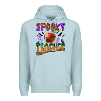 Blue Mist spooky teacher Premium Hoodie - BundleAndBundleShop
