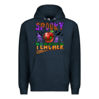 Navy spooky teacher Premium Hoodie - BundleAndBundleShop