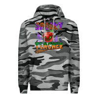 Slate Camo spooky teacher Premium Hoodie - BundleAndBundleShop