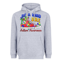 Heather Grey be a kind sole autism awareness Heavyweight Hoodie - MaliasSmallBusiness