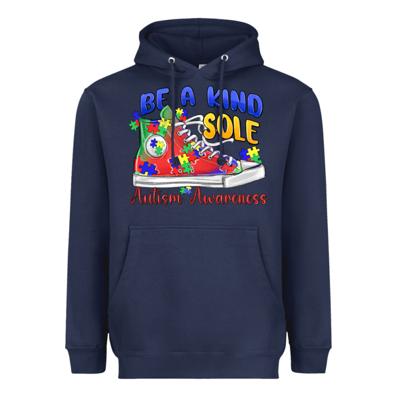 Be A Kind Sole Autism Awareness Heavyweight Hoodie by MaliasSmallBusiness | Teevron