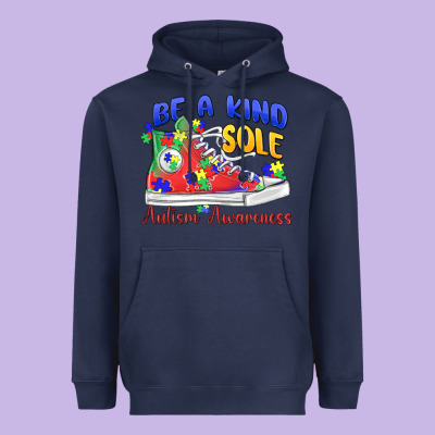 Heavyweight Hoodie be a kind sole autism awareness