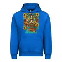 Cobalt i hate everyone but coffee helps western skeleton coffee sunflowers 12 Urban Hoodie - Artiststas